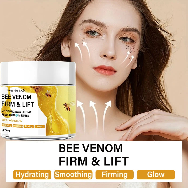 Bee Vemon Instant Face Lifting Cream - 60g | Tightening and Skin Lifting, Smoothing Fine Lines and Wrinkles | All Skin Types Qme