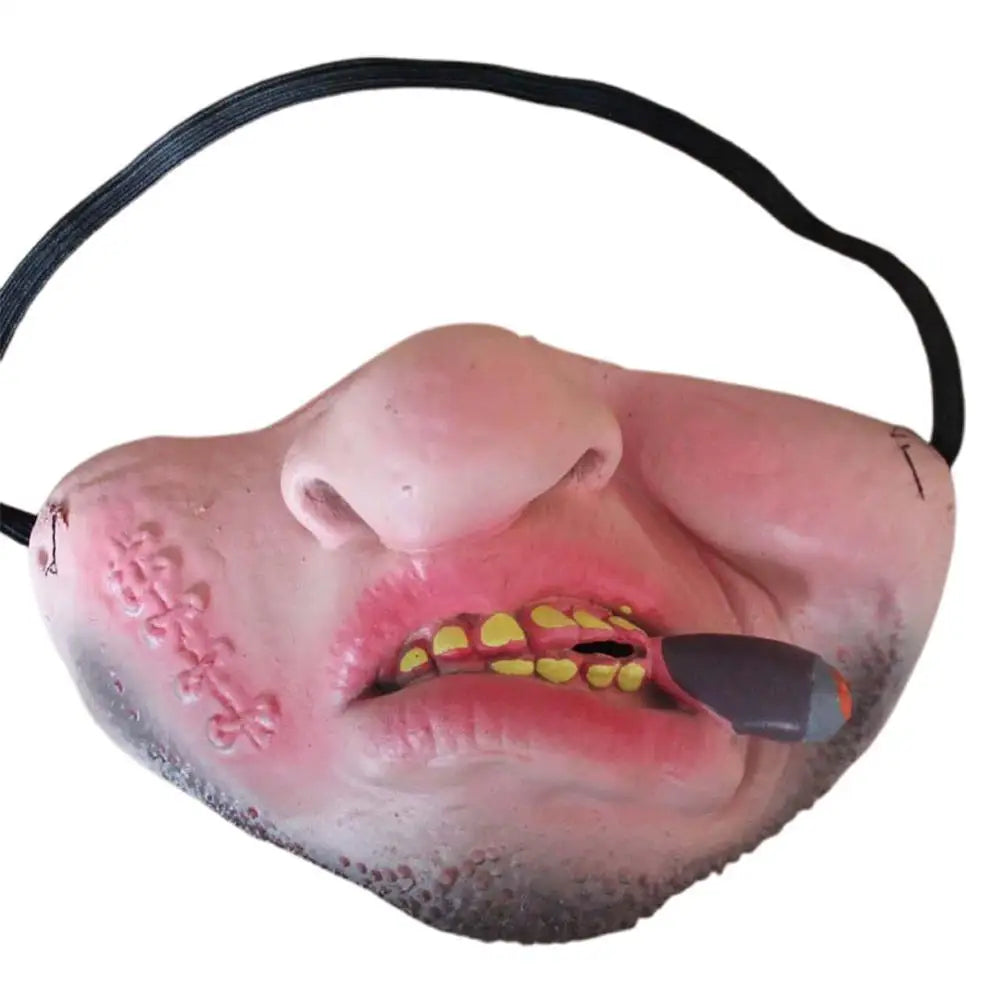 Latex Half Face Masks Humorous Elastic Band Horrible Scary Cosplay Qme G