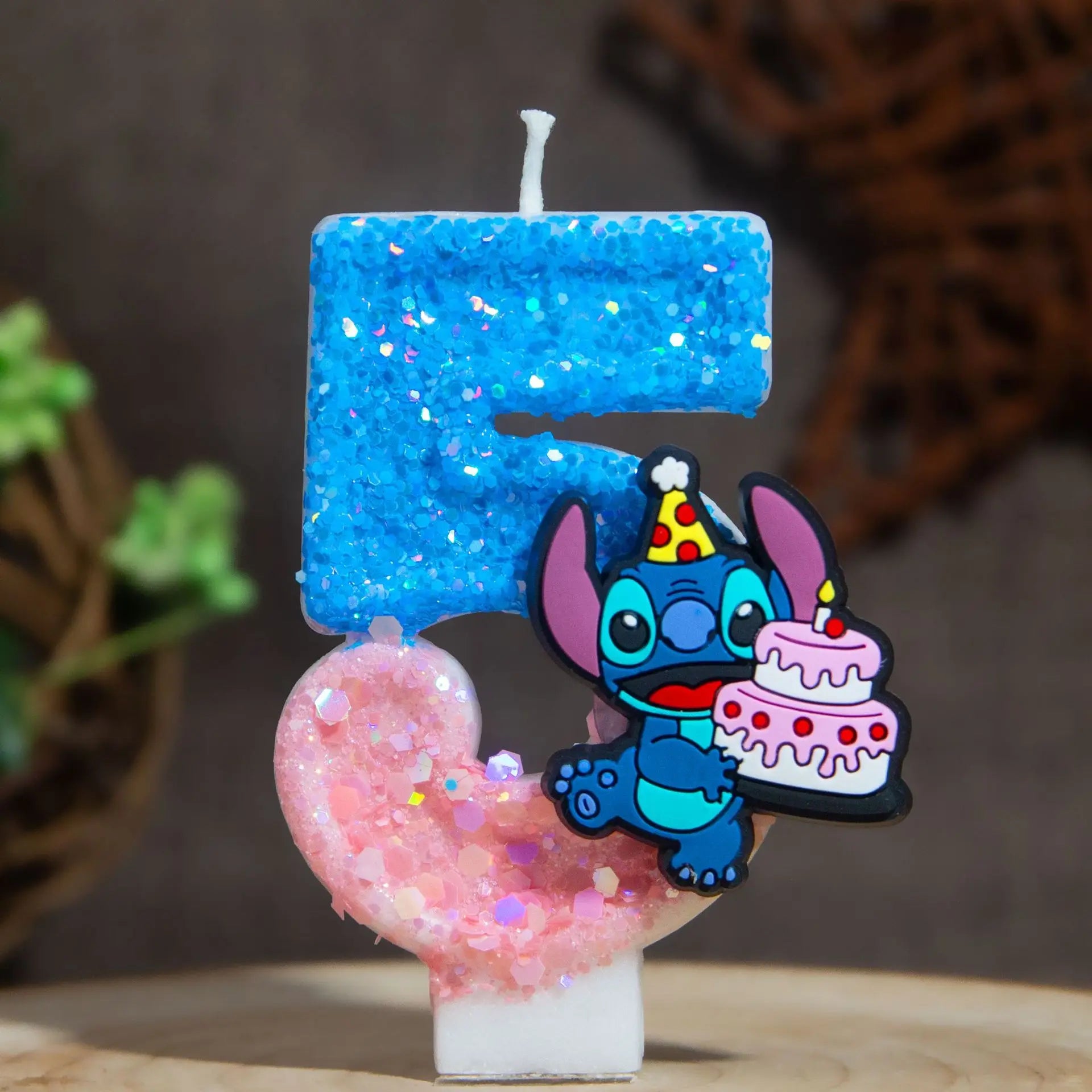 Prince Stitch Digital Candles New Ultra-Glittery Design Birthday Cake Decorations with Festive Candles Qme 5