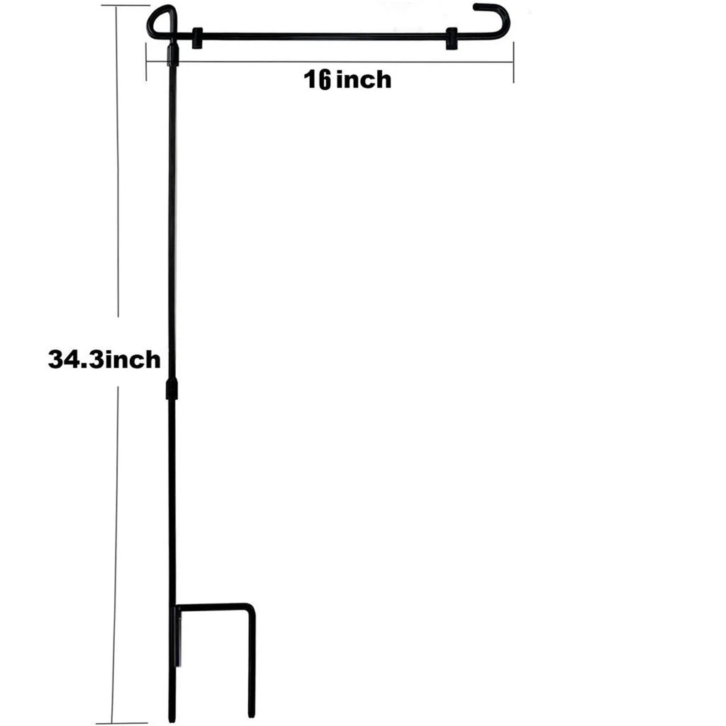 Outdoor Garden Flag Pole Bracket Iron Art Garden Courtyard, Holiday Decoration Flag Pole Insert Holder (not include flag) Qme