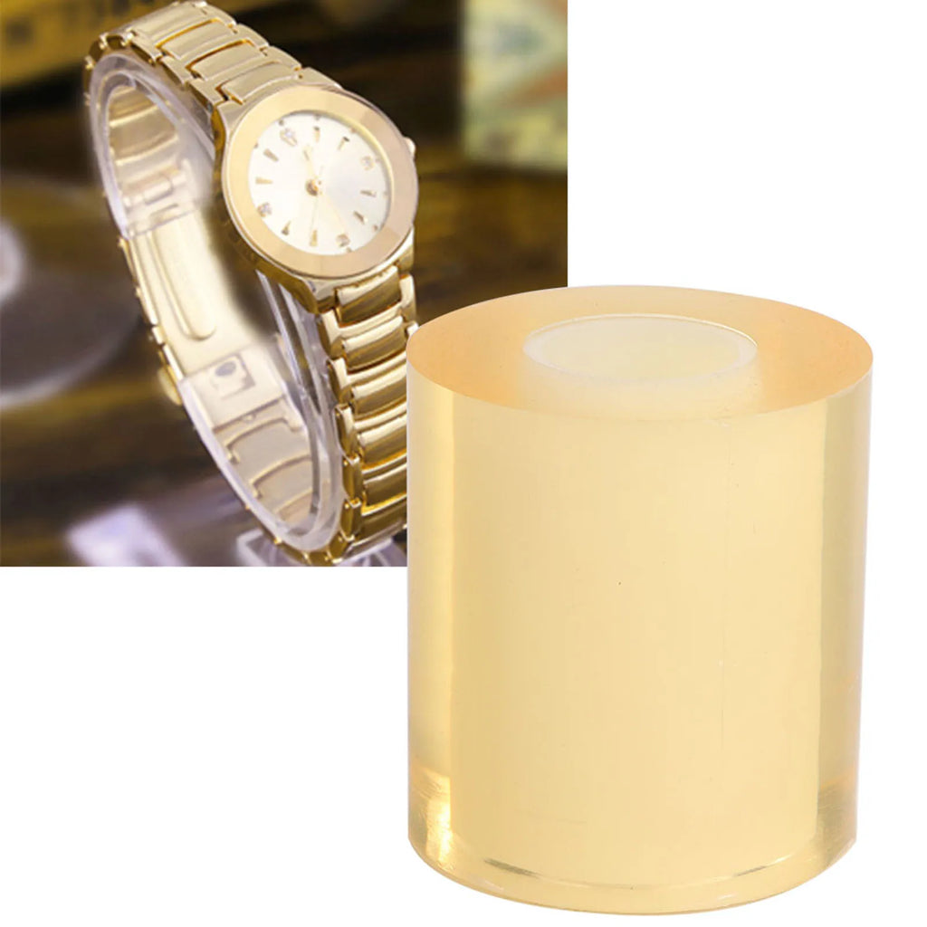 Clear Watch Protective Film Jewelry Protective Film 8cm Anti Static Clear Protective Film Watch Clock Jewelry Protector Tape Qme