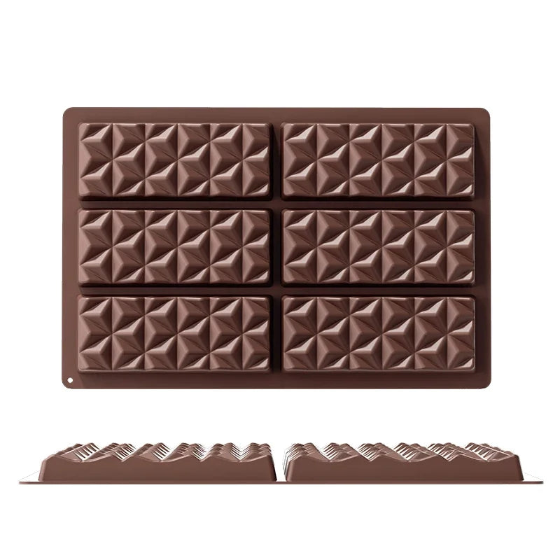 Dubai Chocolate Mold Bar Pistachio Silicone Thick Filling Bars Qme