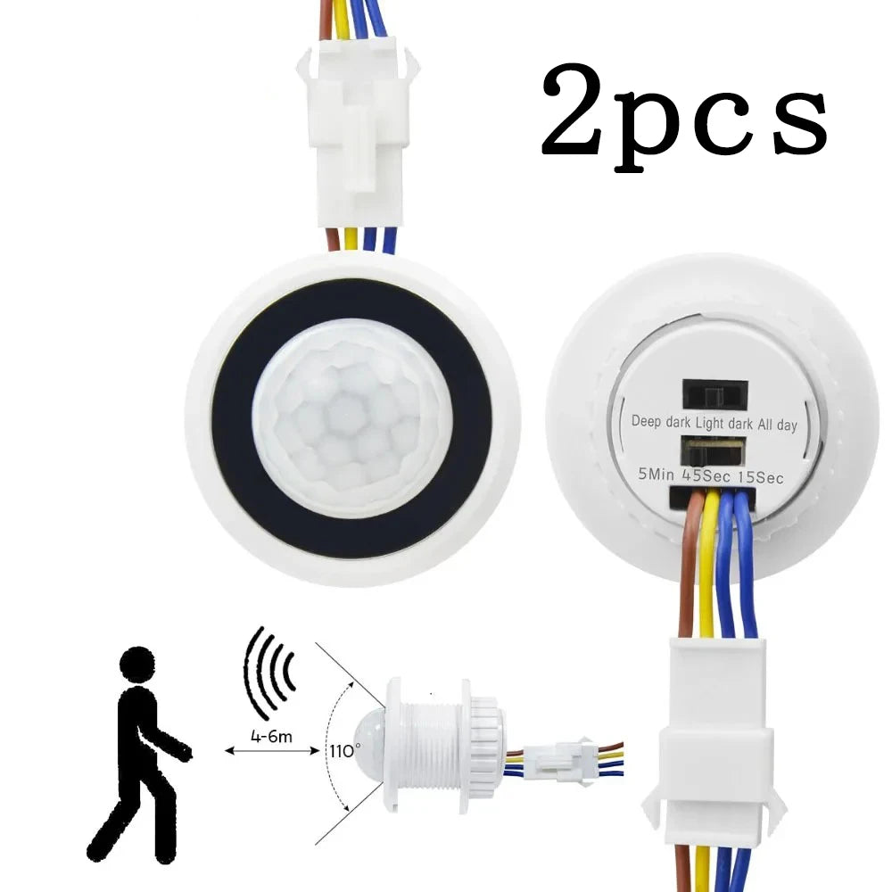 Motion Sensor Light Switch 220V 110V Pir Presence Sensor for Lighting Time Delay Adjust Movement Detector Lamp Automatic Switch Qme