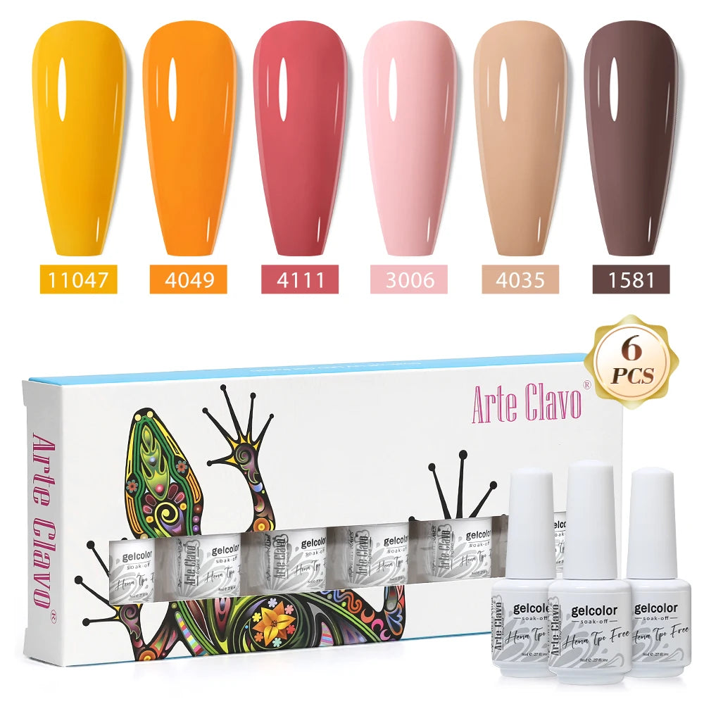 Arte Clavo Colourful Box Nail Gel Polish Semi Permanent UV Led Qme