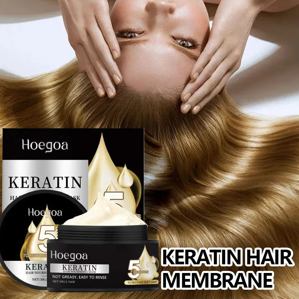Keratin Hair Mask Moisturizer Conditioner Soft Smooth Frizz Damaged Repair Damaged Hair Restore Shine Hair Mask Qme