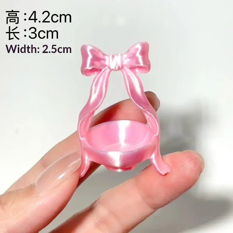 Miniature Cosmetic Storage Box Dollhouse Mini Pink Case Model Decor Qme A3