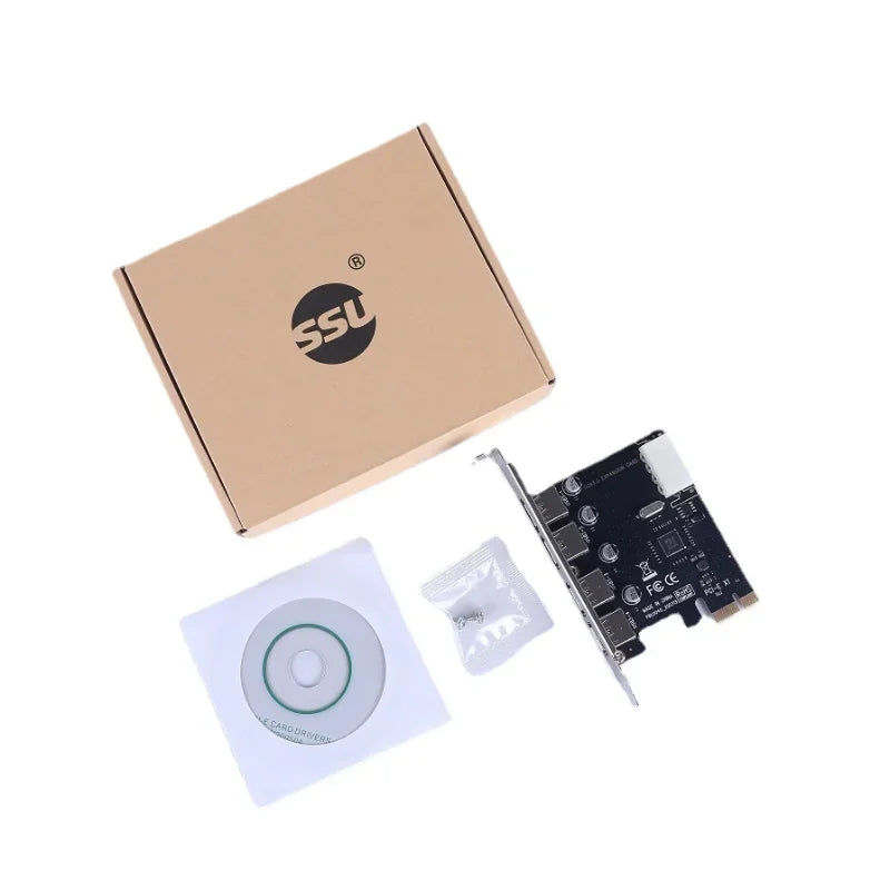 USB 3.0 PCI-E Expansion Card Adapter 4 Port USB 3.0 Hub Internal Header USB 3 To PCIE PCI Express Adapter Card Qme