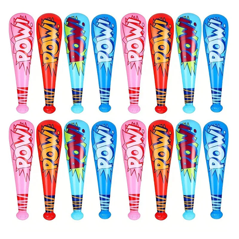 Inflatable Baseball Bat Balloons,Party Favors,Party Decorations,Interactive Play and Team Cheer Party Supplies Party Balloons Qme 16PCS 4Color 16.9inch