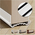 Self Adhesive PVC Door Bottom Seal Strip 1M Wind Noise Dust Proof Qme White