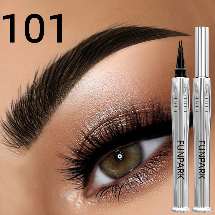2 Fork Microblading Eyebrow Pencil Non-smudged Pigmented Easy Qme 101