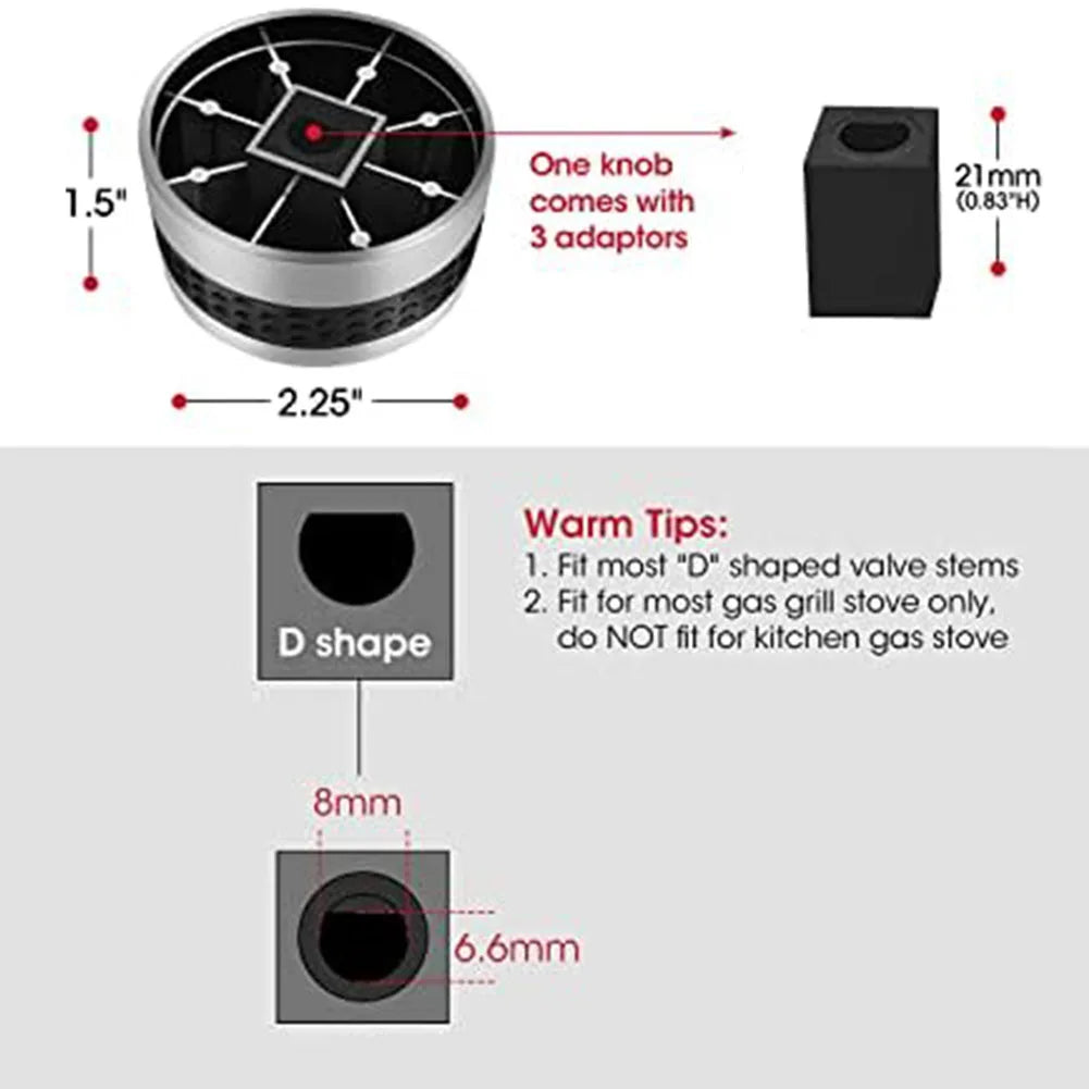 3 5 Premium Gas Grill Control Knobs Replacement BBQ Grills Barbecue Qme