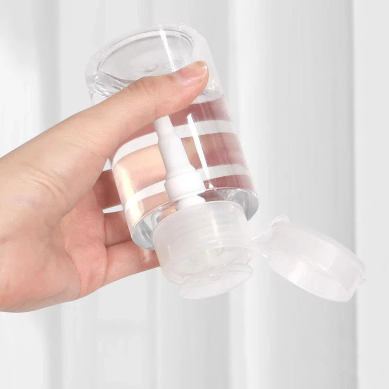 120- Nail Refillable Bottles Empty Press Pump Dispenser Art Polish Qme