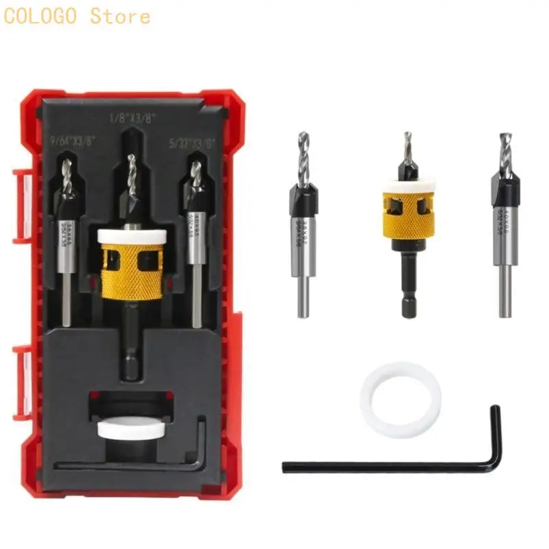 Shank Countersink Drill Bit Depth Stop Efficient Drilling D0LD Qme 5 piece set CN