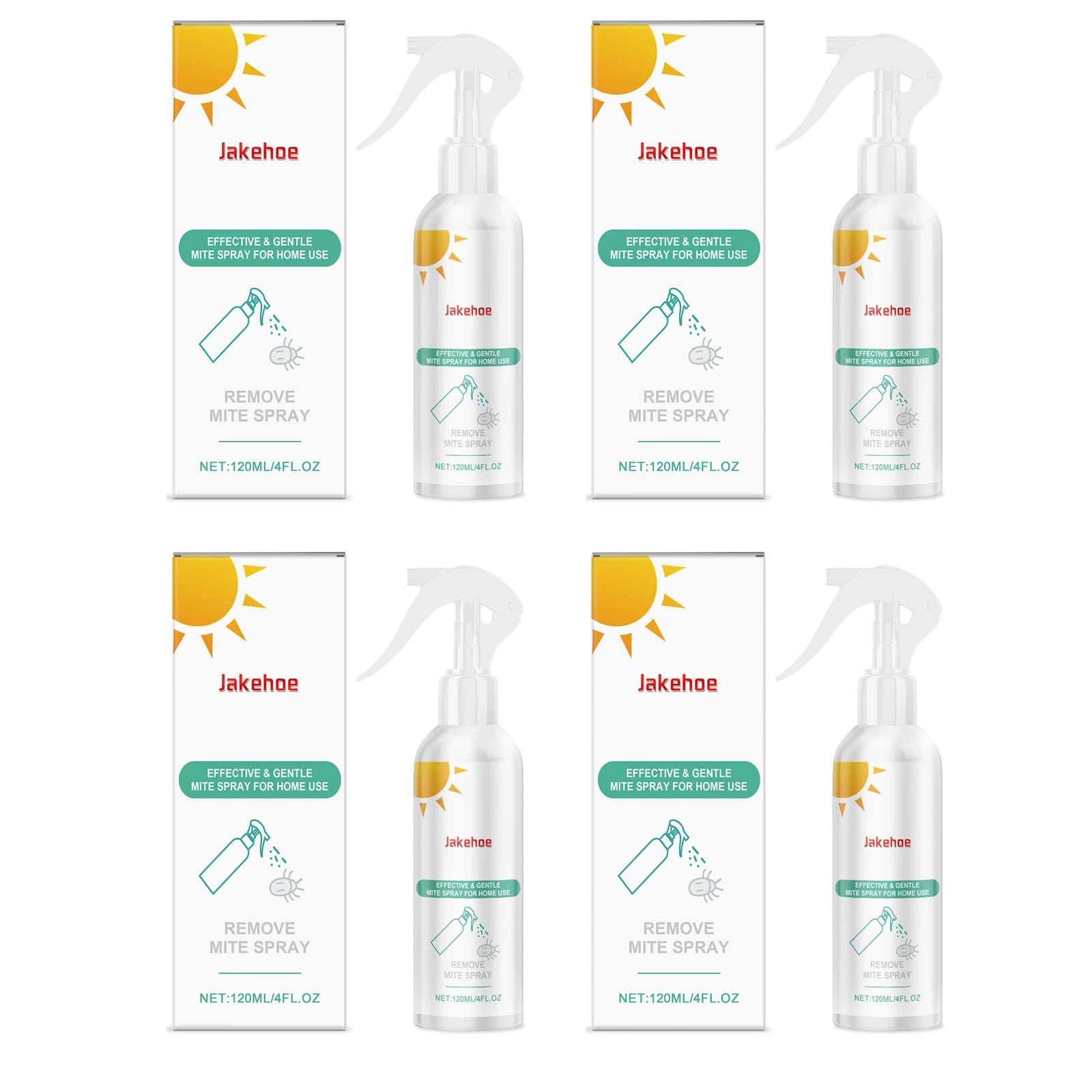Powerful Mite Remover Spray Quickly Removing Mites Dust Reduce Mites Reproducing Suitable for Fabrics Household Anti Mites Spray Qme 4 X 120ml Boxed