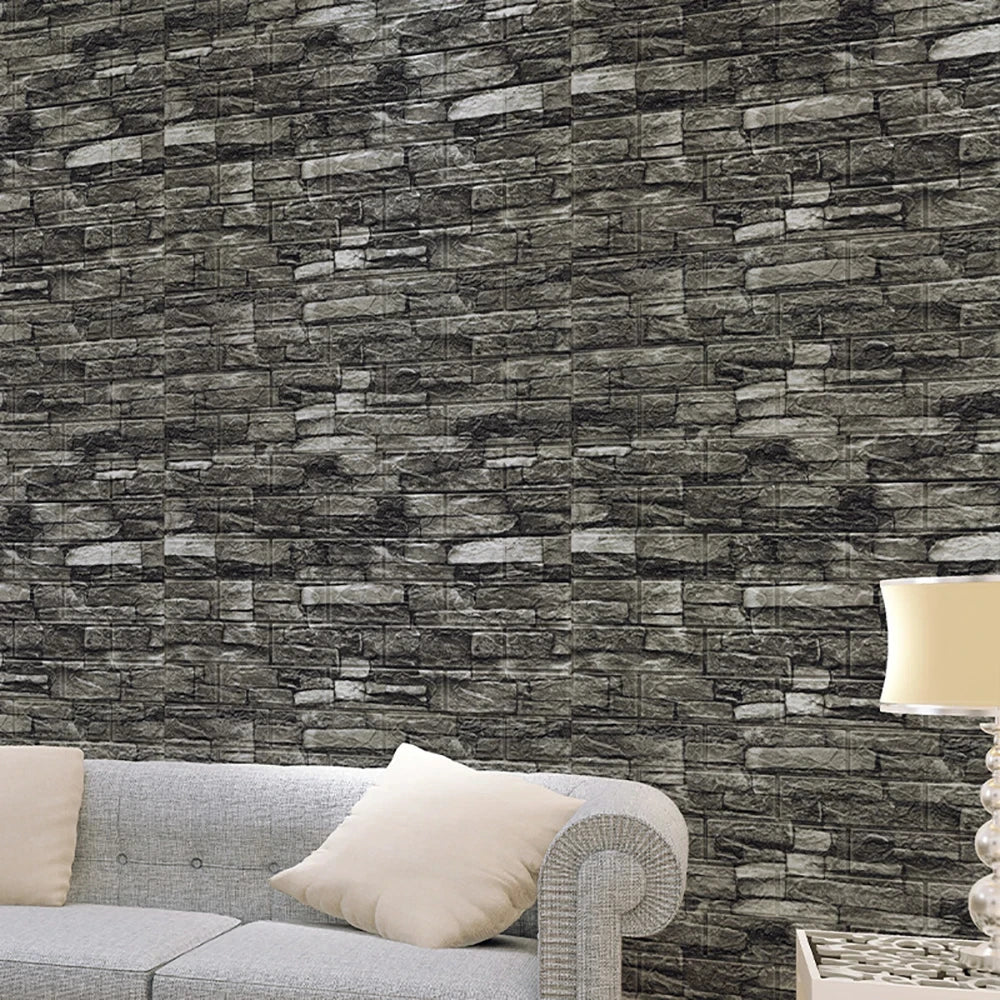 70CM 3D Wall Sticker Self Adhesive Background Decor XPE Foam Material Peel and Stick Wall Stickers Removable and Waterproof Qme