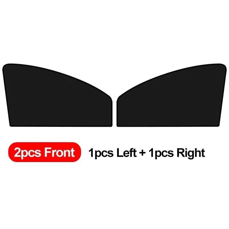 Magnetic Car Window Sunshade Cover Summer UV Protection Car Side Front Rear Window Mesh Curtain Protector Cover Auto Accessories Qme Front 2pcs