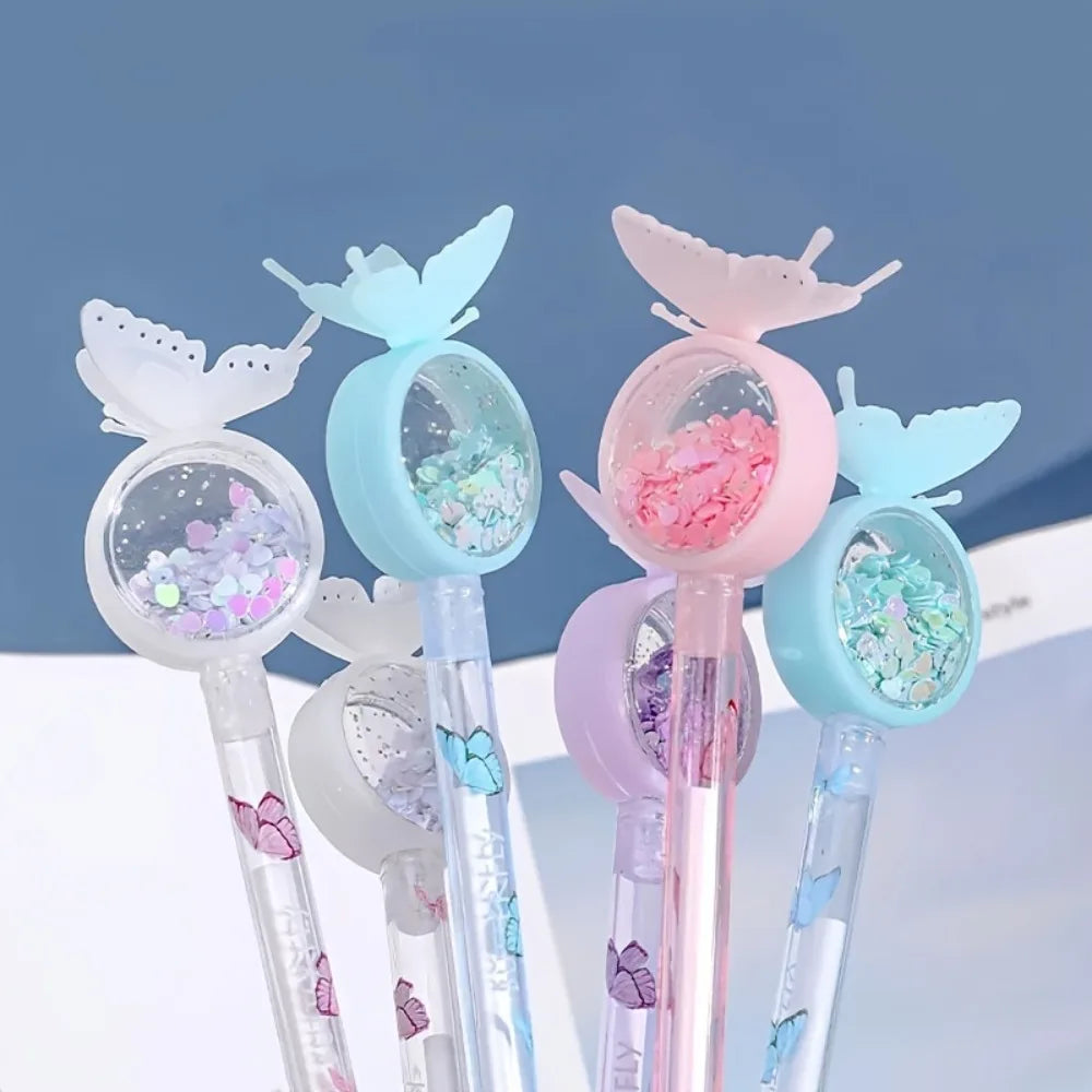 Butterfly Gel Ink Pen Novelty Holiday Pen with Black Ink, Suitable for Nurses, Students,Teachers, Classroom Office Supplies Qme