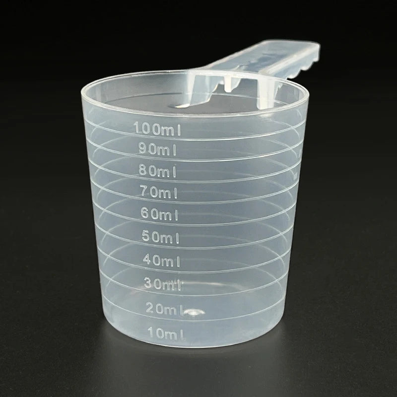 Transparent Pet Measuring Spoon Dogs Cats Scale Plastic Feeding Qme