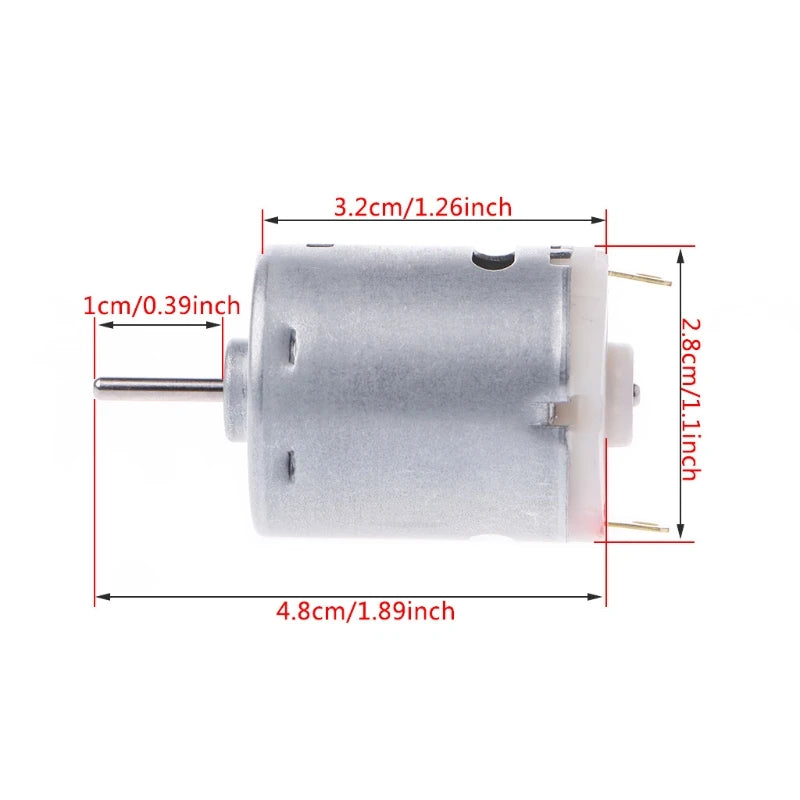 3-36V 4500-25500RPM Motor Speed Carbon Brush Micro DIY Hair Dryer Qme