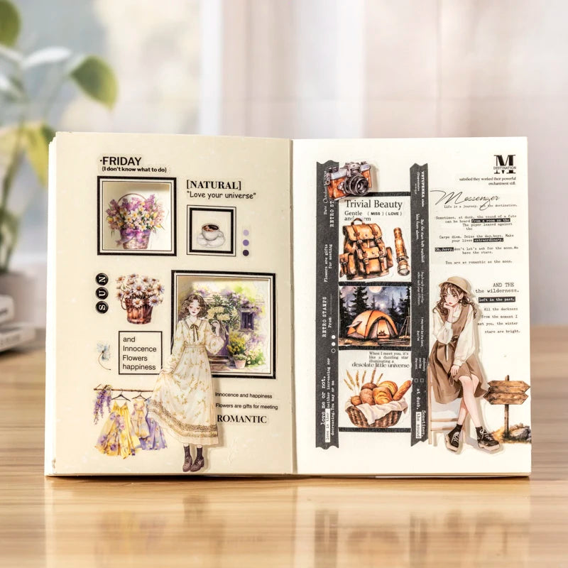 20 Sheets Career Sticker Book for Journal Scrapbooking DIY Planner Phone Case Decoration Kids Adults Craft Art Supplies Qme