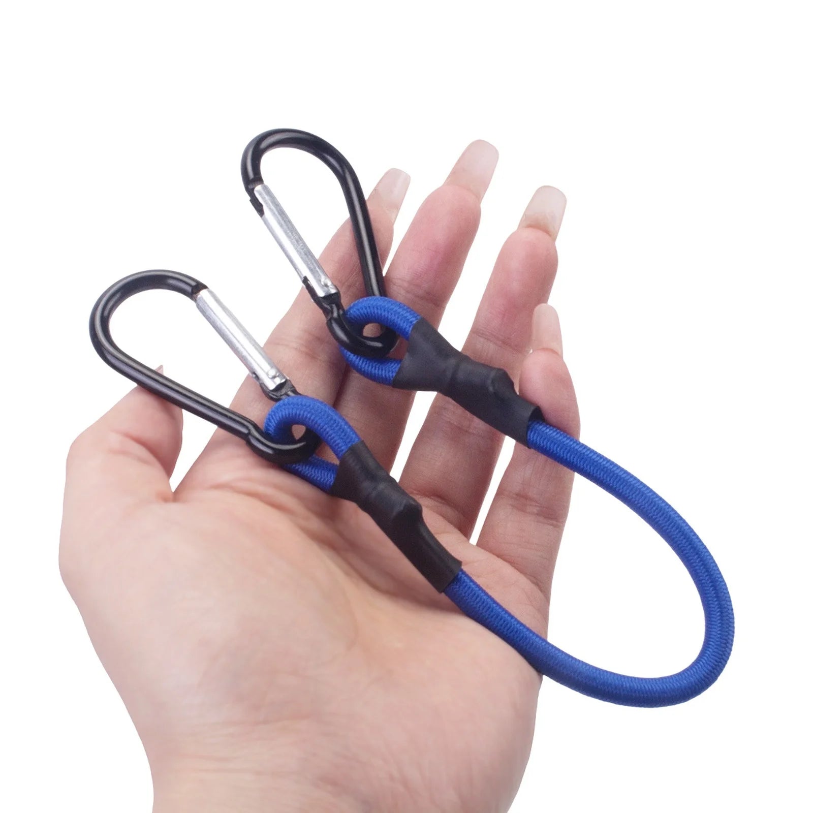Inc Bungee Cords with Hooks Superior Heavy Duty Bungee Straps Strong Elastic Fixing Rope for Outdoor Tent Luggage Rack Camping Qme Blue