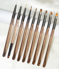 UV Gel Nail Brush Liner DIY Painting Pen Manicure Acrylic Drawing Art Qme Transparent Coffee China Mainland