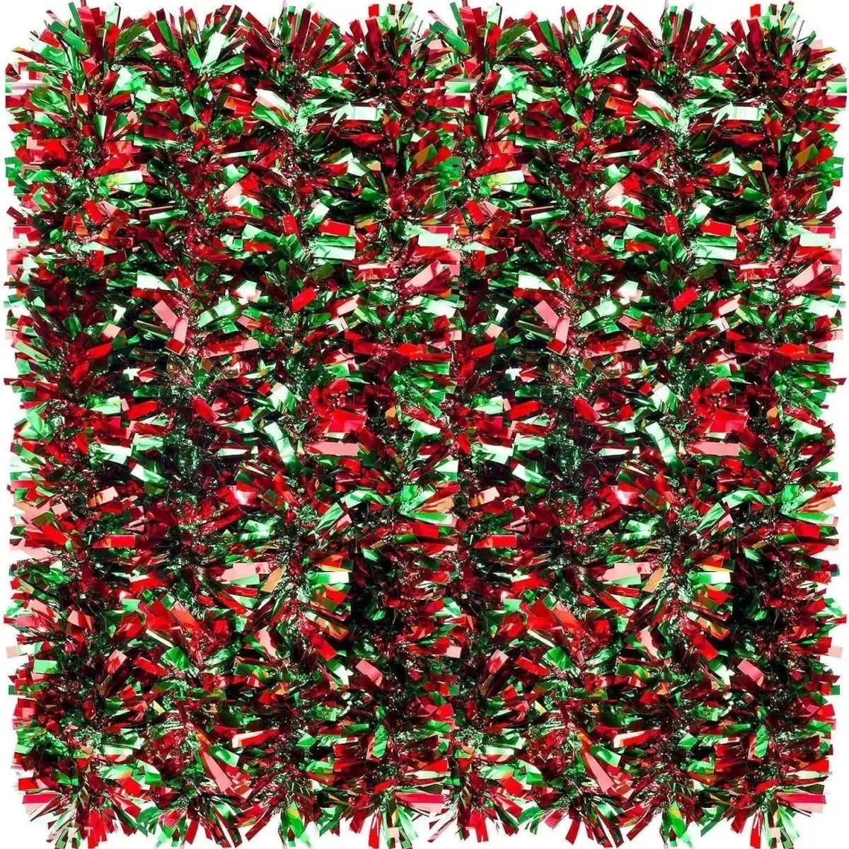 2-20MChristmas Tinsel Garland Metallic Tinsel Twist Garland Shiny Hanging Decoration for Party Xmas Tree Home Stairs Decor Qme