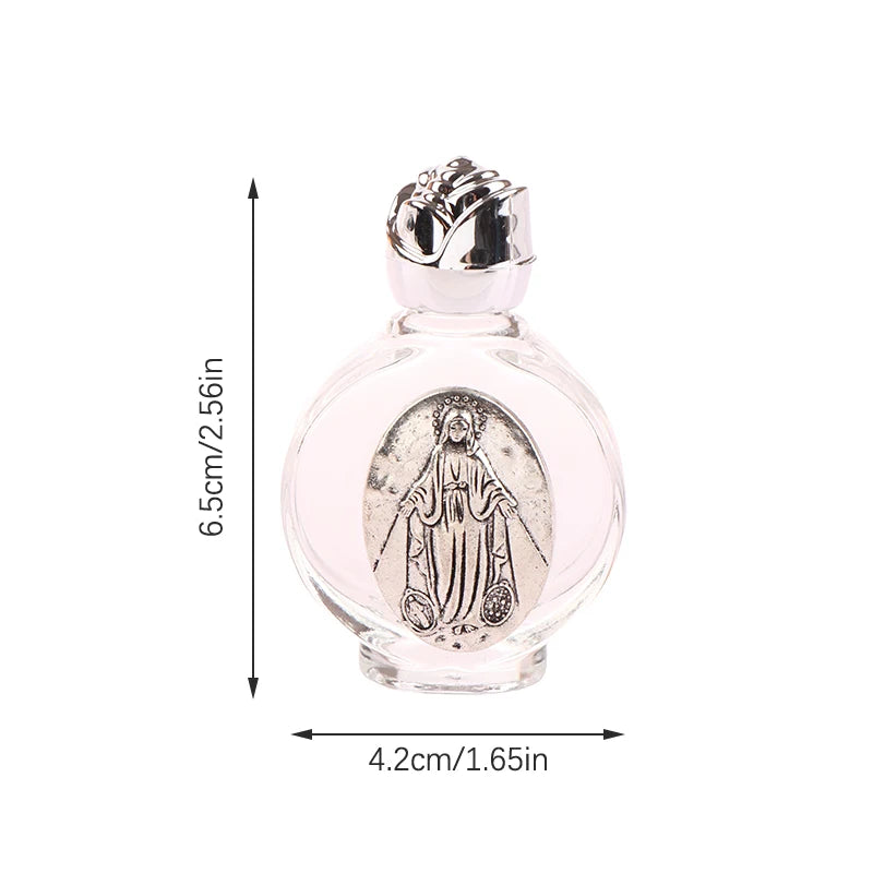 Travel Empty Holy Water Jesus Bottle Christian Baptism Reusable Qme