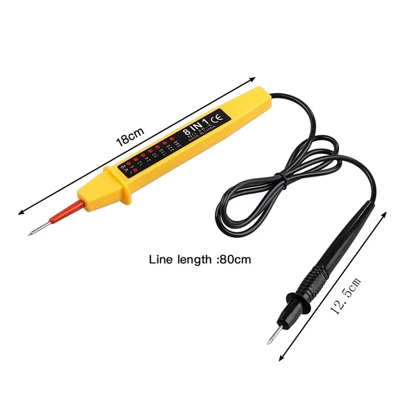 8-In-1 Tester Voltage AC DC 6-500V Auto Electrical Pen Circuit Qme Default Title