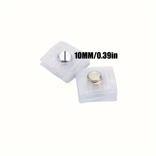 10-Pack Invisible Magnetic Snap Fasteners, 0.99cm Metal Sewing Buttons for Clothing and Bags Qme