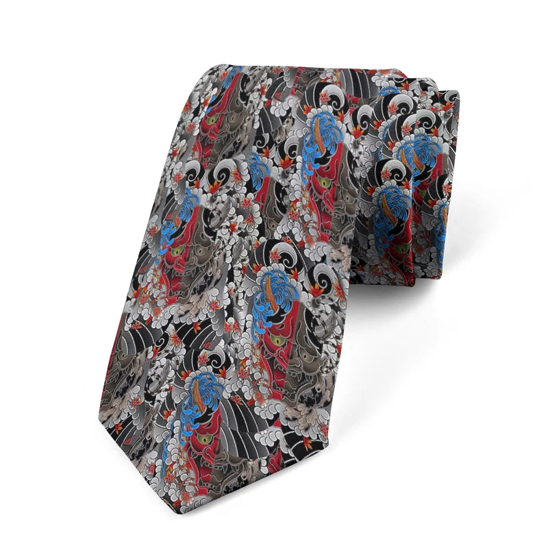 Fun Printing Men's Business Tie Tattoo Pattern Personality Unisex Qme style5