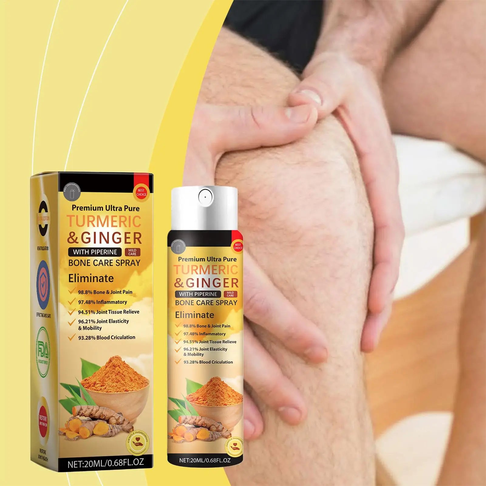 1pc Joint And Bone Spray 20ml Unisex Portable Soothing Liquid Joint Relaxing Spray for Shoulders Waist Back Neck Feet Nighttime Qme