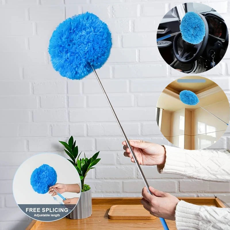 Multifunctional Ceiling Fan Cleaner Dusters Brush For Car Ceiling Home Cleaning Reusable Long-Handled Household Cleaning Tools Qme