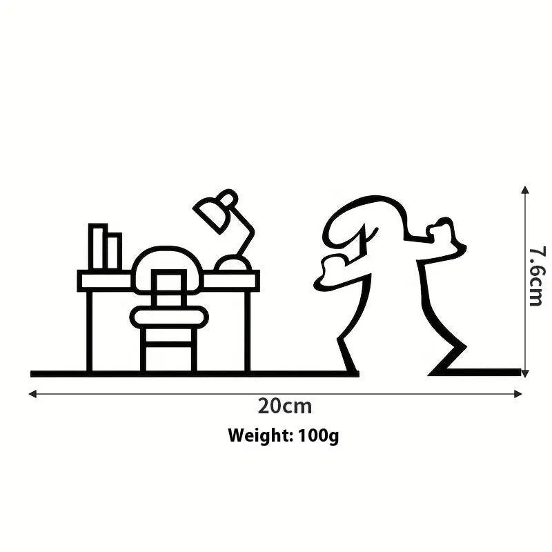 Hang Installation Line Figure Modern Metal Poster Living Room Bedroom Qme A5