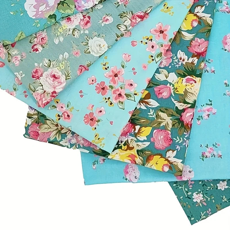 Twill Printed Fabric DIY Handmade Patchwork Fabric Group Pure Cotton Floral Fabric Qme