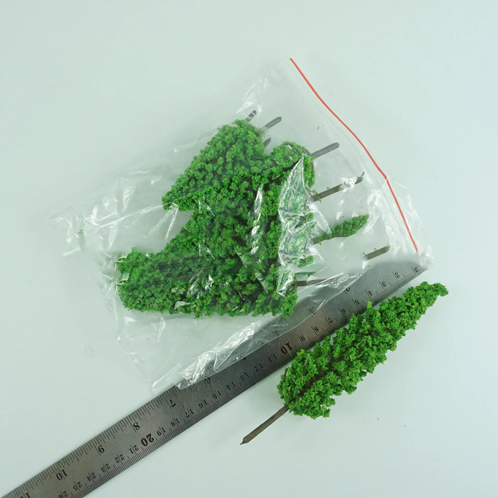 Train Artificial Miniature Tree Plastic Model Scenery Railroad Qme