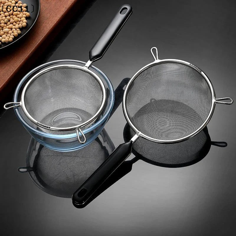 Rgonomic Kitchen Strainer Christmas Recipes Non-slip Handle Hook Qme