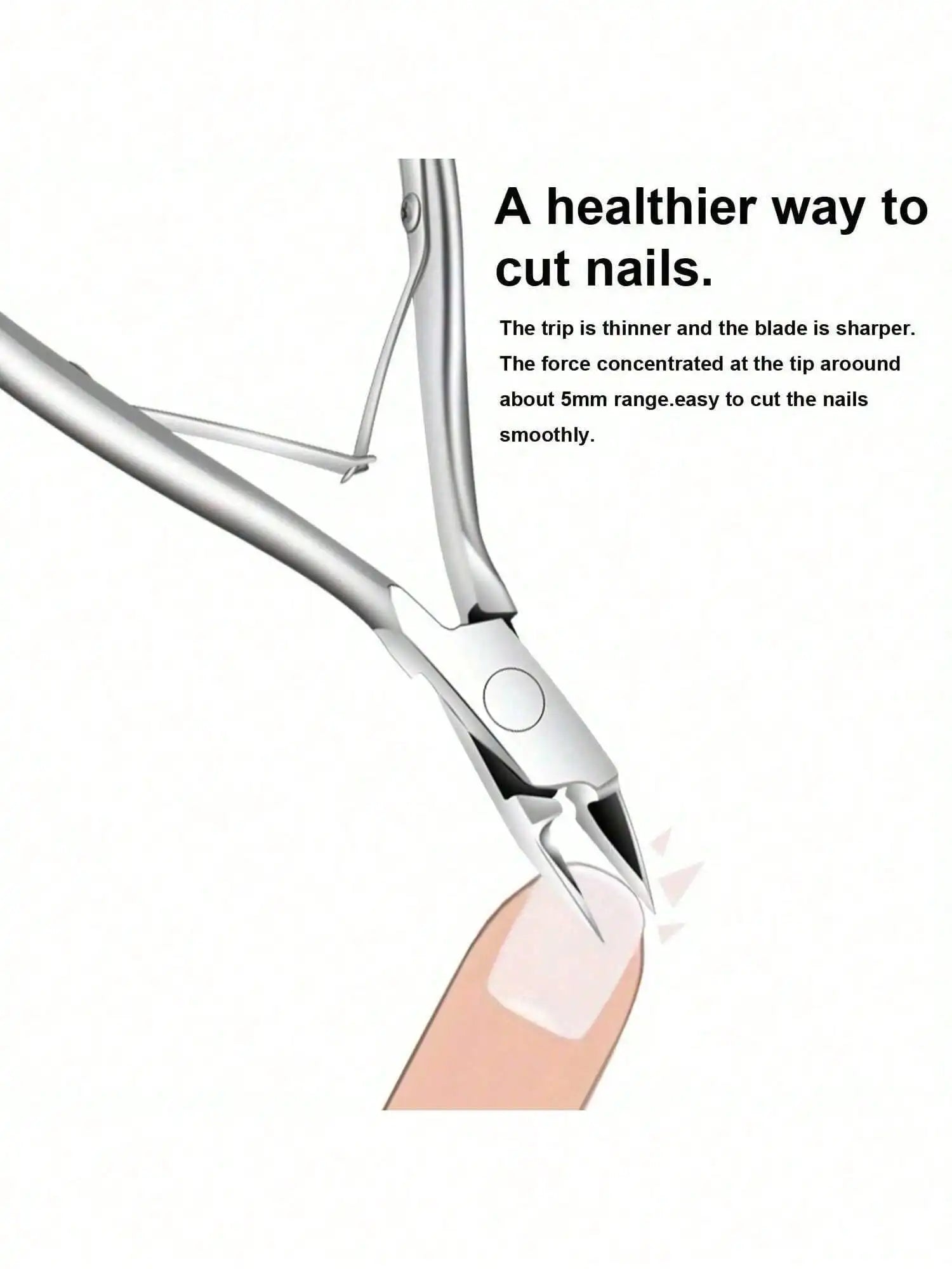 Professional German Eagle Beak Nail Clippers Precision Cutters Thick Qme Silver