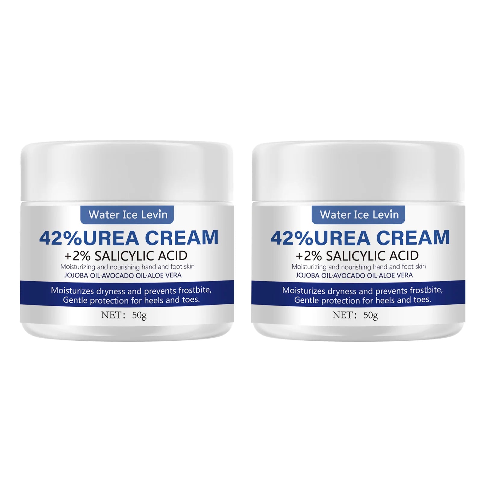 50g Ultra Moisturizing 42% Urea Aloe Vera Foot Cream - gentle exfoliating daily foot moisturizer Qme 2pcs Jasmine