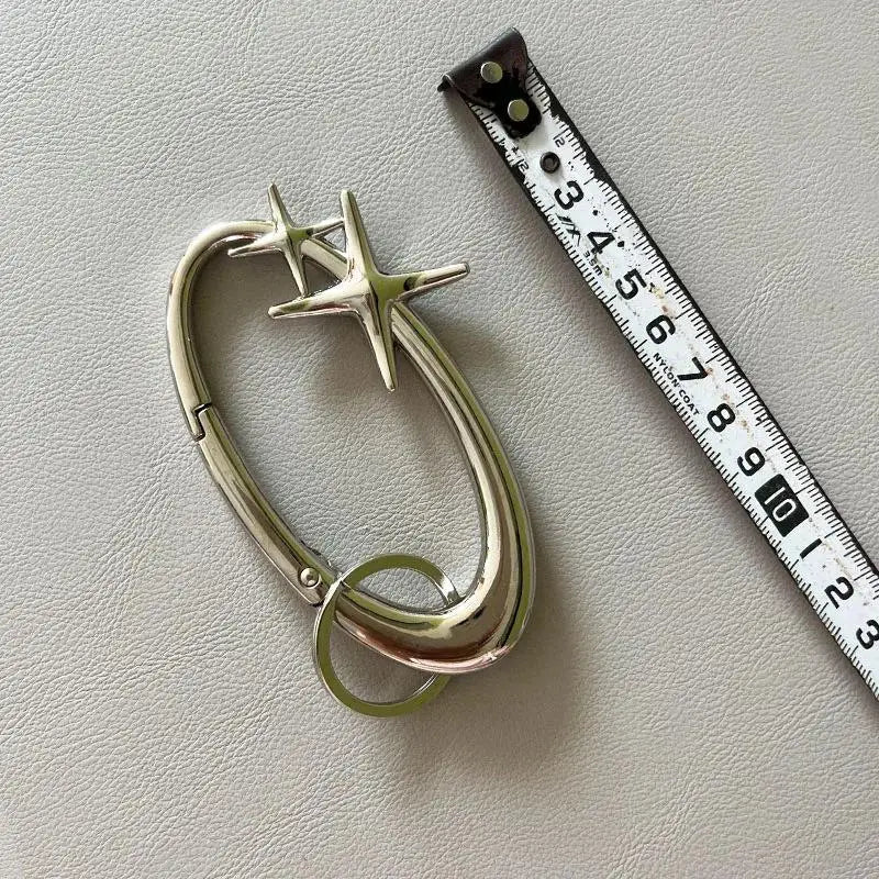 Zinc Alloy Bag Charm Trinkets Keychain Cross Carabiner Keychain Camping Hiking Outdoor Climber Waist Pendant Accessories Gift Qme A4