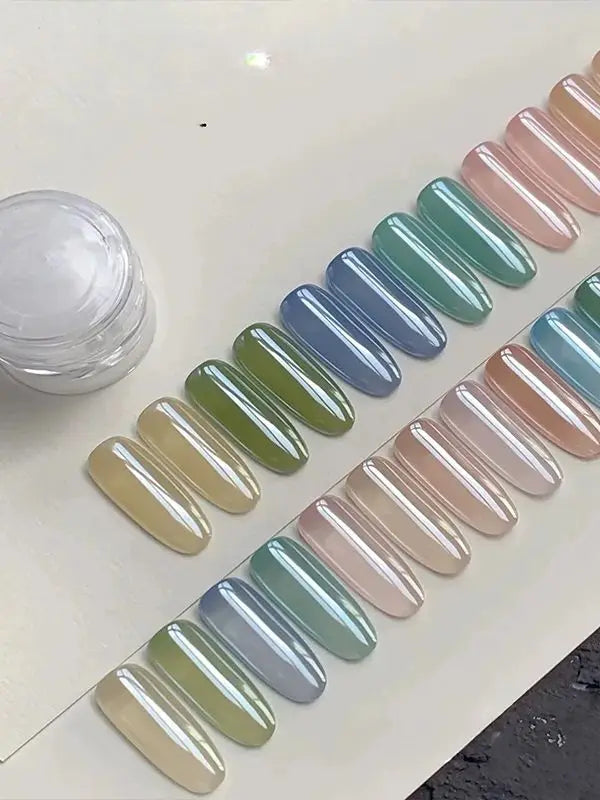 1PCScrystal-coated High-transparency Trendy Pink Crystal Nail Polish Qme 01