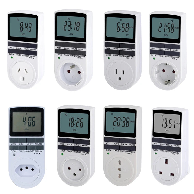 Digital Timer Switch Electronic 12 24 Hour Programmable Timing Socket Qme
