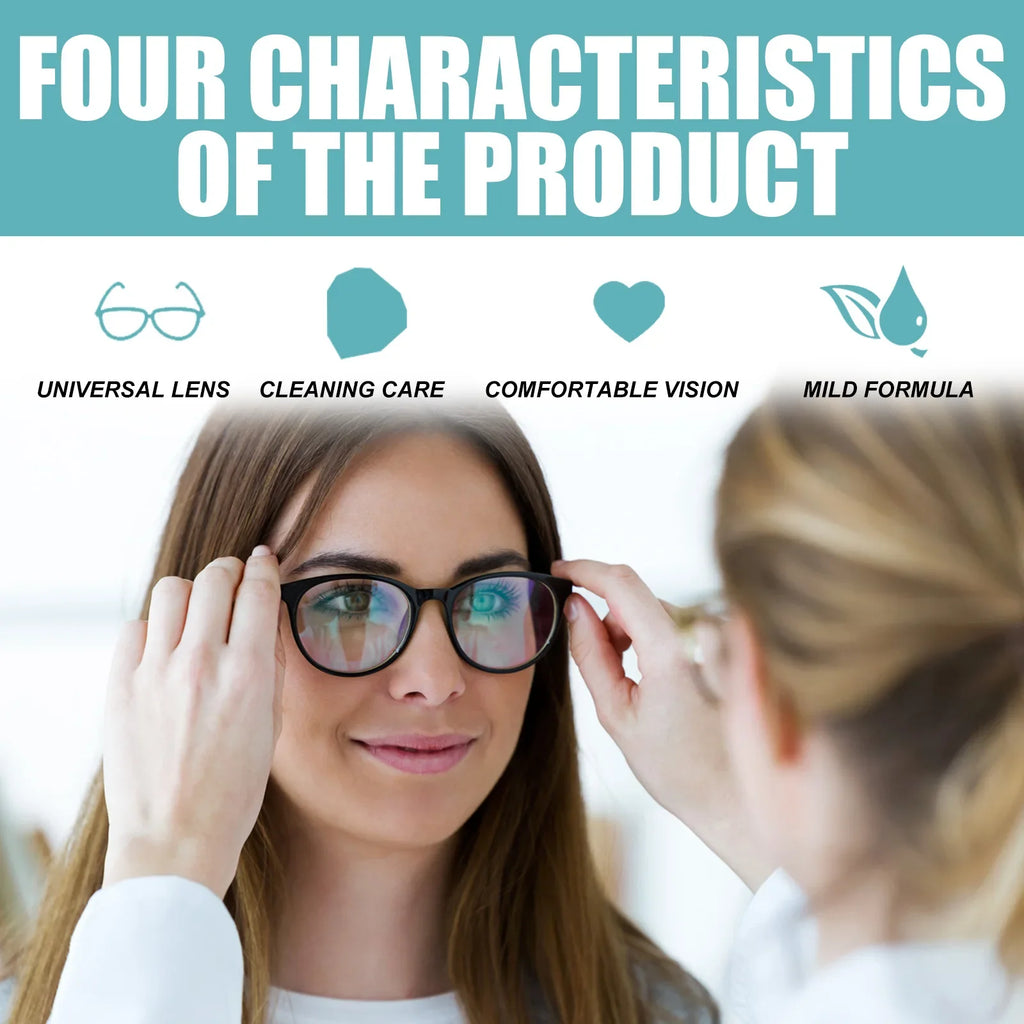 Glasses Lens Cleaner Eyeglass Scratch Removal Spray Lens Fingerprints Dust Oil Cleaner Household Anti Fog Glass Repair Liquid Qme
