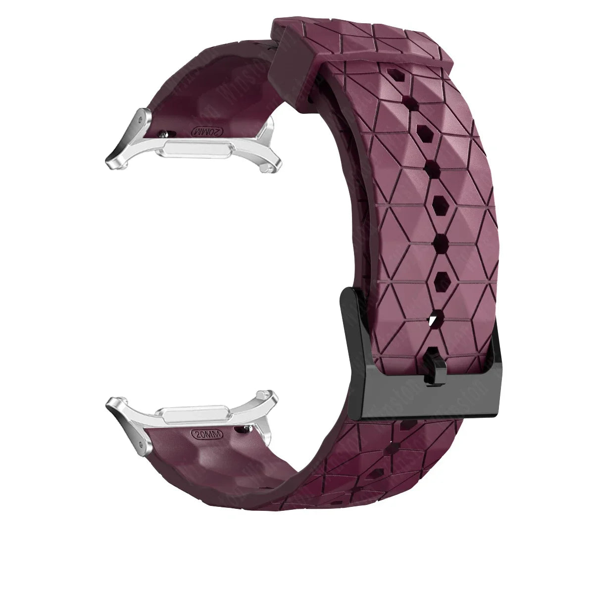 Sports Silicone Strap for Samsung Galaxy Watch 7 Ultra 47mm Soft Watchband Quick Fit Bracelet for Galaxy Watch 7 Ultra Wristband Qme Wine Red-S Galaxy Watch 7 Ultra