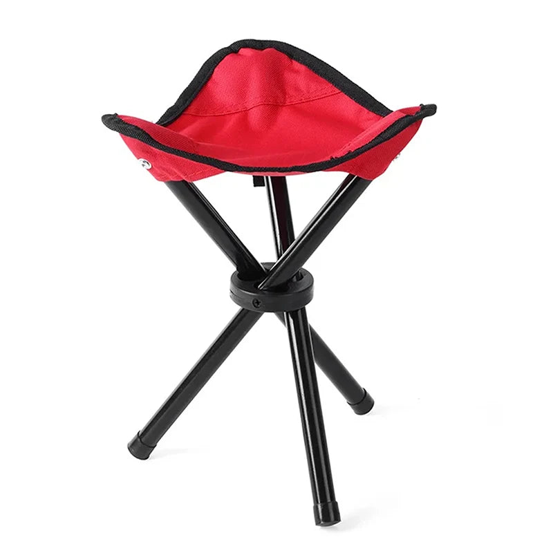 Beach Chairs Outdoor Multi Function Portable Folding Stool Triangle Qme Red