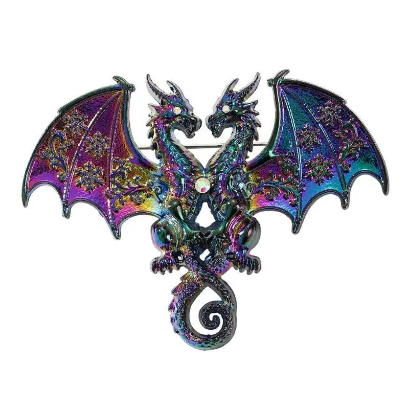 Unisex Beautiful 5-color Animal Party Office Brooch Pins Gifts Metal Dragon Brooches For Women Qme style 9