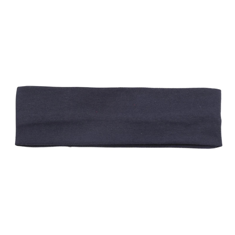 Simple Hairband Elastic Sports Headbands Headdress Quick Dry Workout Qme Navy Blue 36pcs