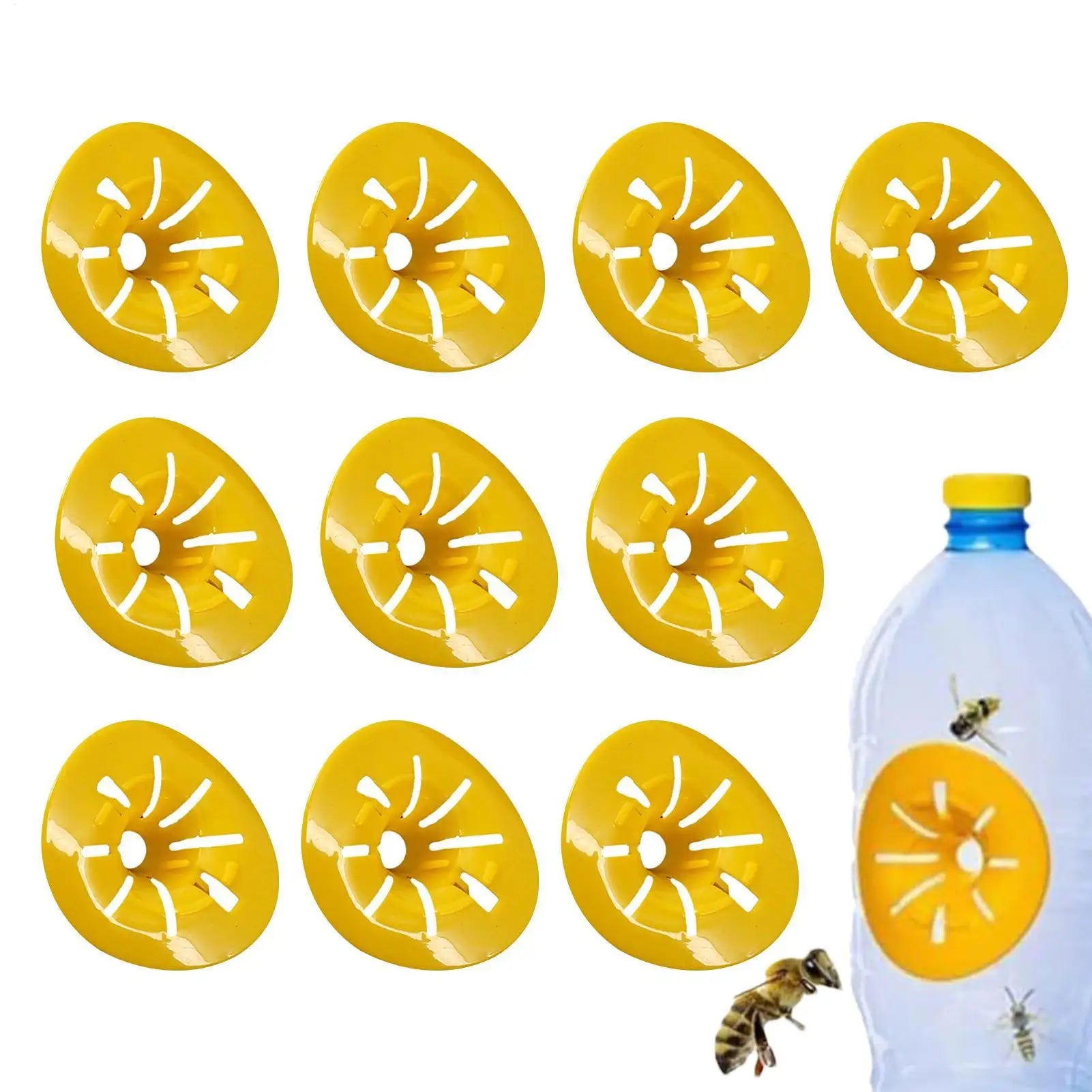 Wasp Traps 10Pcs Flower-Shaped Bee Catcher Reusable Bee Catcher Fly Trap Fly Catcher Hornet Trap Wasp Trap for Garden Indoor Qme