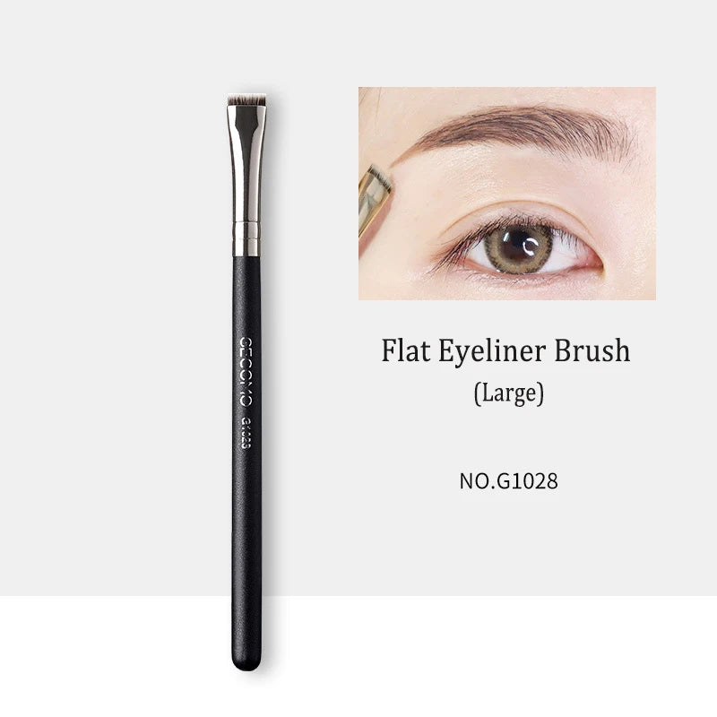 Flat Eyeliner Brush Nylon Hair Blade Fine Eyeliner Eyebrow Line Brush Black Thin Eye Liner Brow Contour Cosmetic Makeup Tools Qme G1028 Flat Large
