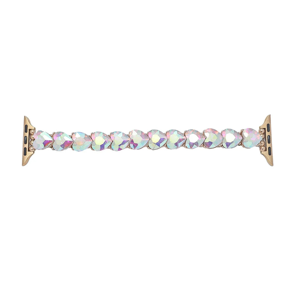 Applicable to Apple Watch Color Shiny Glass Crystal Elastic Strap Apple Watch Cross-border Hot Sale Strap Qme